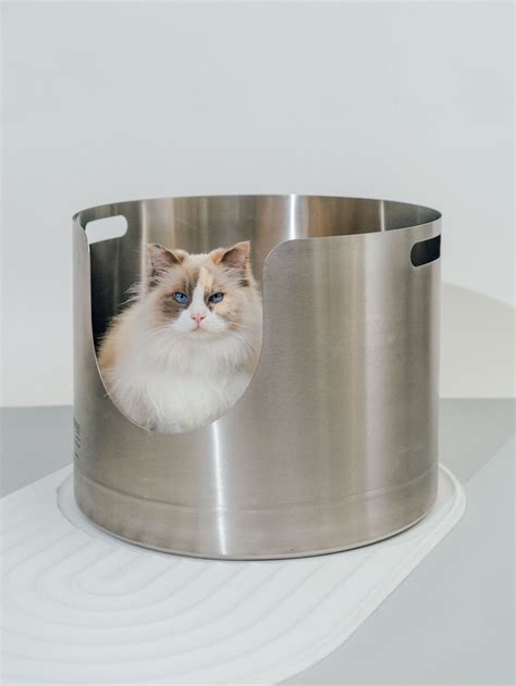 less litter steel box|small stainless steel litter box.